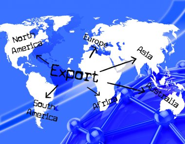 Export Worldwide Indicates Trading Exporting And Exported clipart