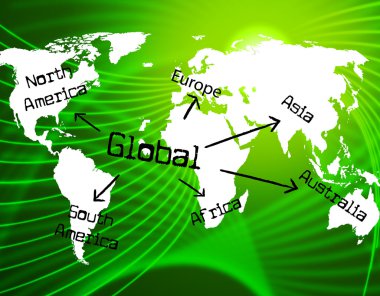 Global World Represents Commercial Trade And Corporate clipart