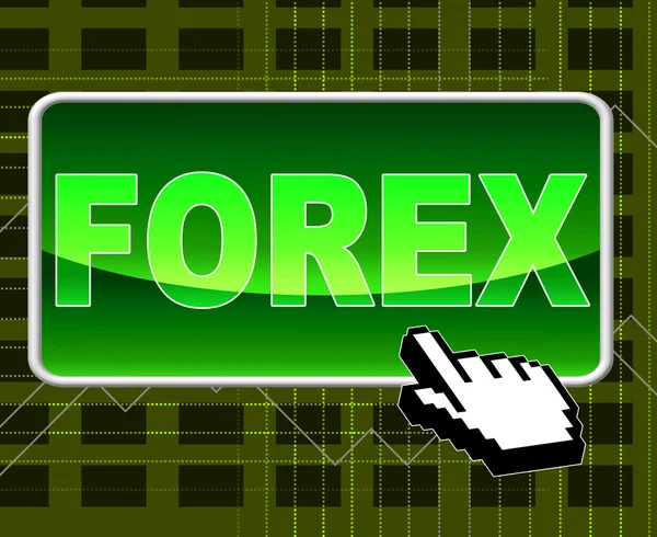 Forex Button Means World Wide Web And Exchange — Stok Foto