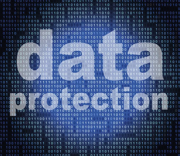 Los datos de protección indican el cifrado prohibido y protegido — Foto de Stock