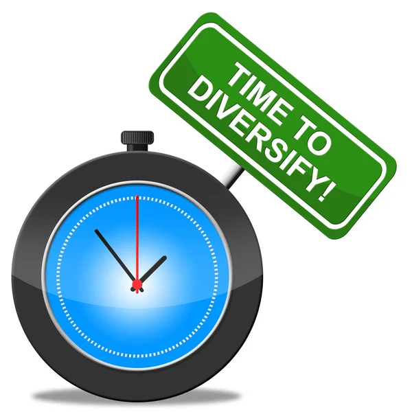 Time To Diversify Represents Mixed Bag And Variation — Stock Photo, Image