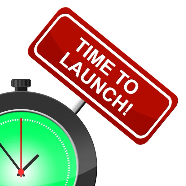 Time To Launch Shows Don't Wait And Beginning — Stock Photo, Image