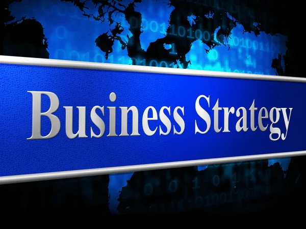 Стратегический бизнес указывает на торговлю и тактику корпорации — стоковое фото
