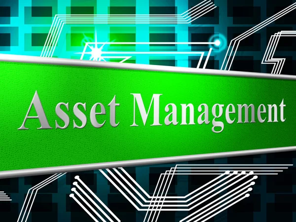 Management Asset repräsentiert Geschäftsvermögen und Güter — Stockfoto