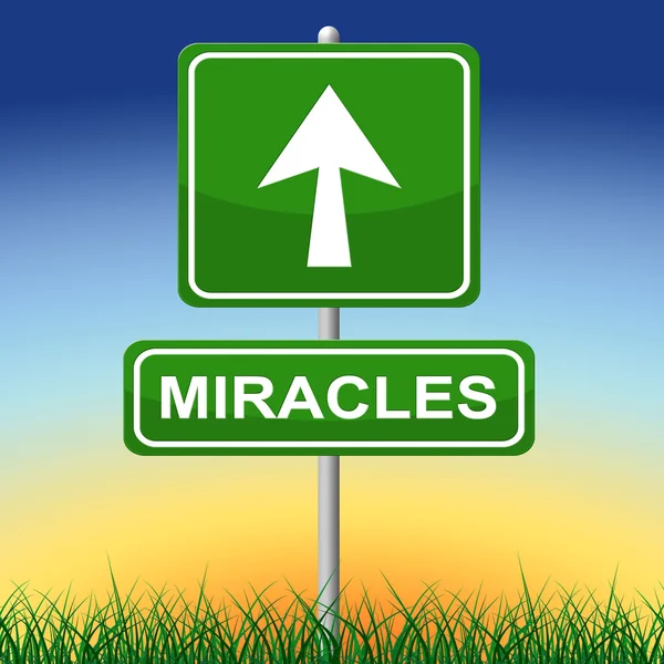 Le signe des miracles indique le message Religion et croyance — Photo