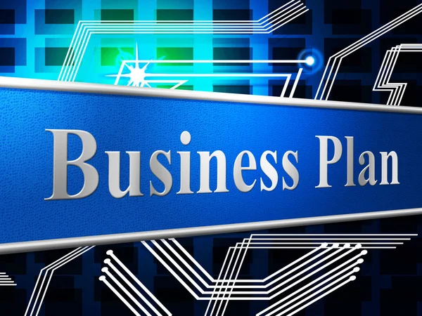 Business Plan Shows Project Plans And Formula — Stock Photo, Image