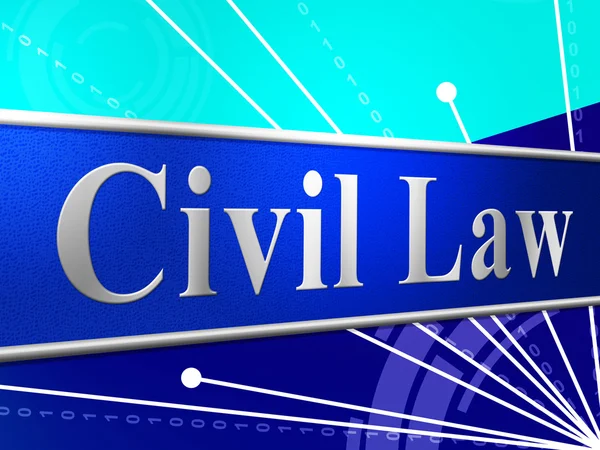 Civil Law Represents Judgment Legality And Legal — Stock Photo, Image