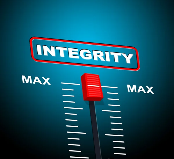 Integrity Max Means Upper Limit And Sincerity — Stock Photo, Image