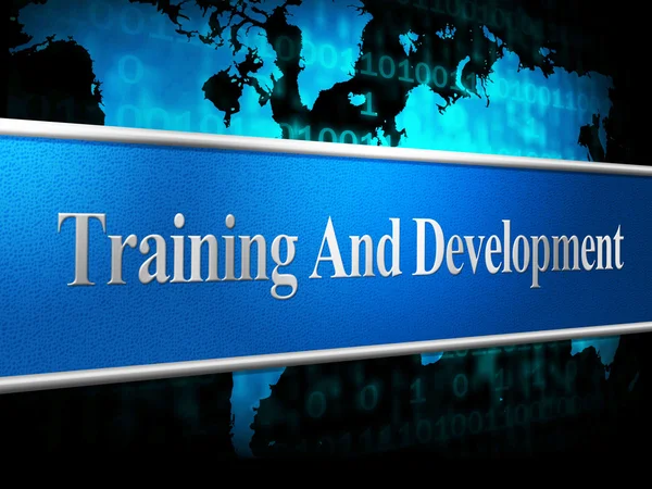 Training And Development Represents Coaching Learning And Lessons — Stock Photo, Image