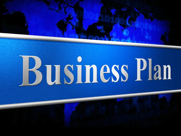 Plano de negócios significa ideia Comércio e estratégia — Fotografia de Stock