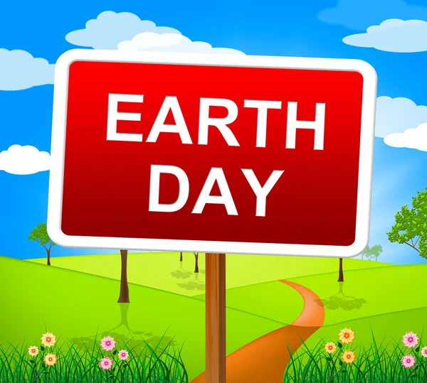 Earth Day Represents Eco Friendly And Eco-Friendly — Stock Photo, Image