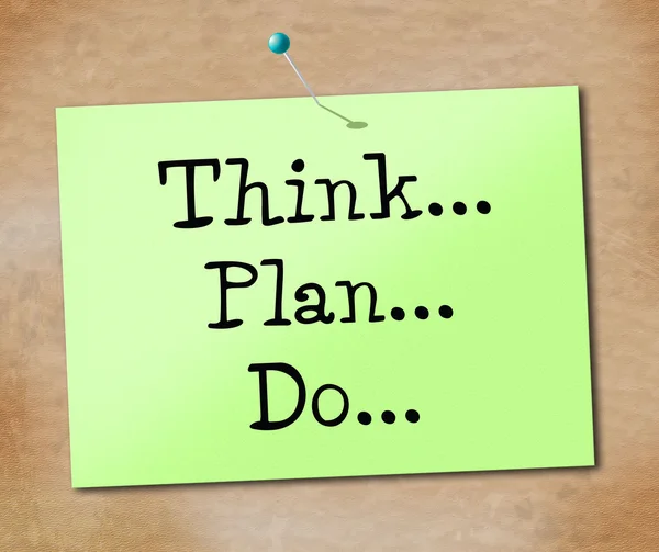 Think Do indica il piano d'azione e l'agenda — Foto Stock