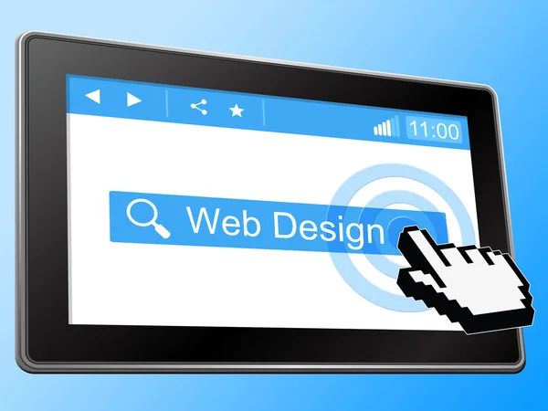 Web Design Represents Online Www And Websites — Stock Photo, Image