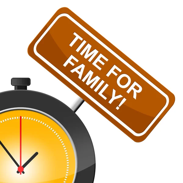 Time For Family Means Blood Relation And Children — Stock Photo, Image