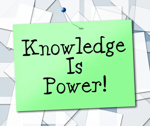 Knowledge Is Power Represents University College And Studying — Stock Photo, Image