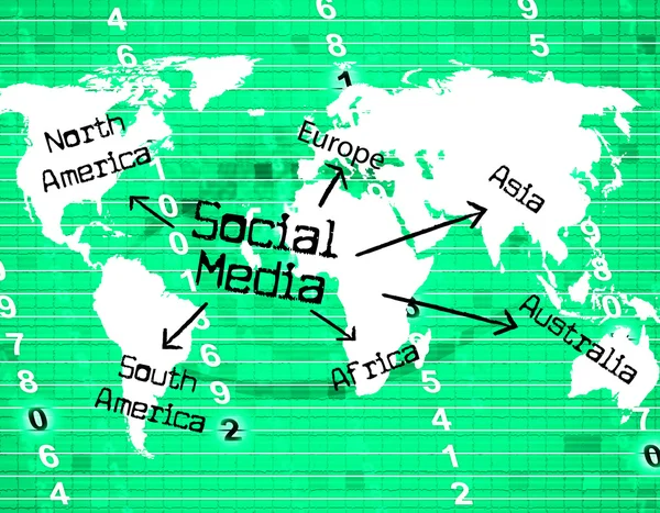 Sociální média znamená, world wide web a blogování — Stock fotografie