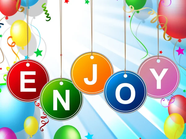 Enjoy Party Represents Celebration Jubilant And Celebrations — Stock Photo, Image