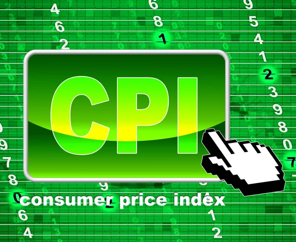 Indexcijfer van de consumptieprijzen vertegenwoordigt website en website — Stockfoto