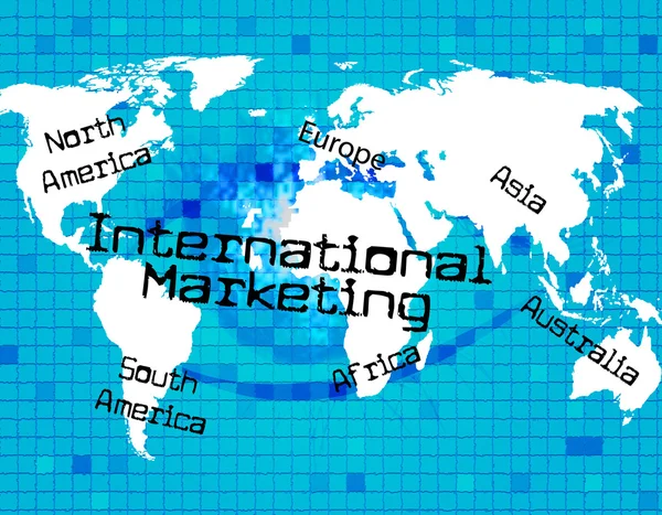 Marketing International означает продвижение по всему миру — стоковое фото