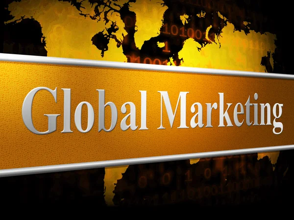 Global Marketing toont wereld verkoop en verkoop — Stockfoto