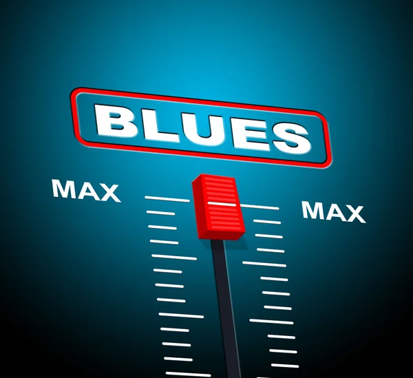 Blues Music Represents Jazz Band And Audio — Stock Photo, Image