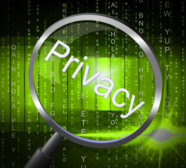 Privacy Magnifier Shows Private Classified And Restricted — Stock Photo, Image