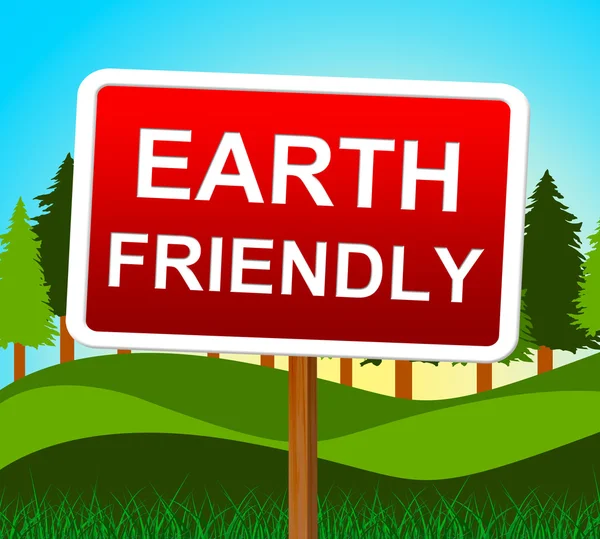 Aarde-vriendelijke betekent ga groen en instandhouding — Stockfoto