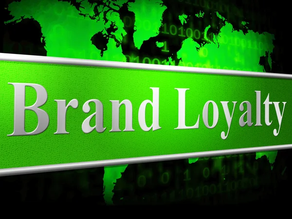 Лояльность бренд означает идентификацию и поддержку компании — стоковое фото