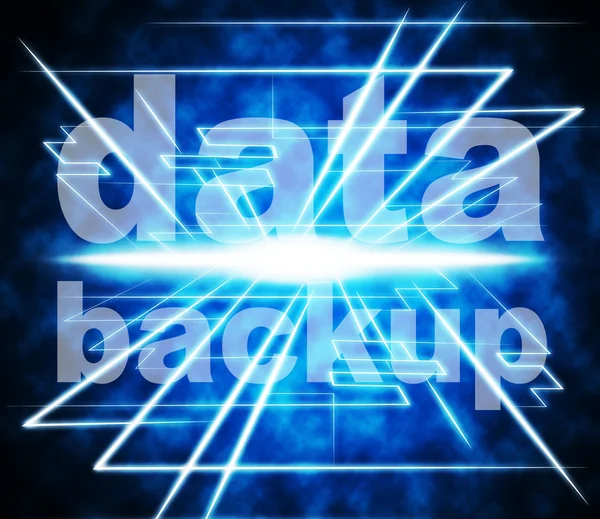 Backup dei dati significa trasferimento di file e archivio — Foto Stock