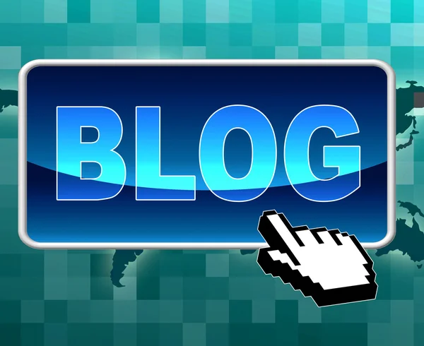 World wide web ve bloglama blog düğme anlamına gelir — Stok fotoğraf