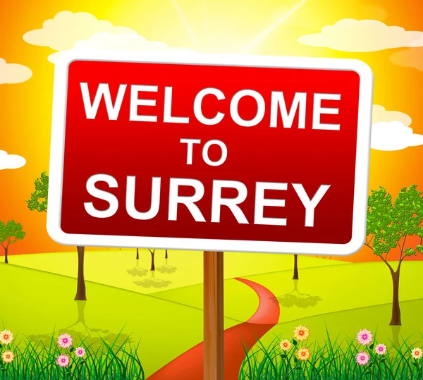 Bienvenido a Surrey significa Reino Unido y Paisaje — Foto de Stock