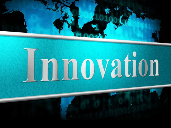 Wskazuje innowacyjnych pomysłów, wynalazków innowacje i kreatywność — Zdjęcie stockowe
