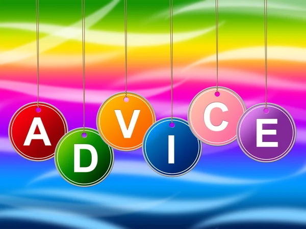 Advice Advisor Indicates Recommendations Advisory And Help — Stock Photo, Image