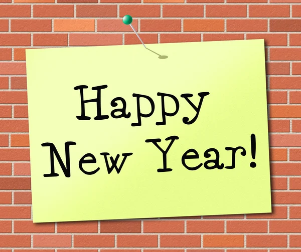 Gott nytt år betyder visning tecken och festligheter — Stockfoto