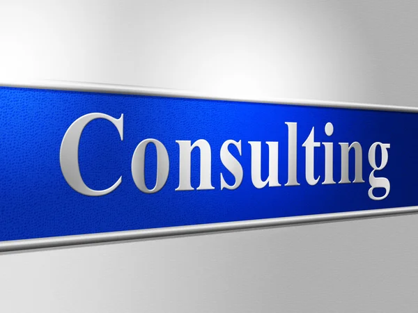 Consult Consulting Indicates Refer To and Ask — стоковое фото