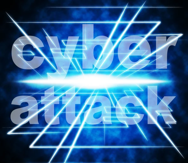 Cyber Attack Shows World Wide Web And Criminal — Stock Photo, Image