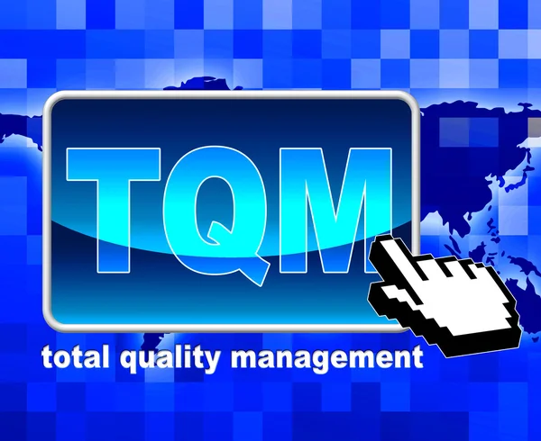 Total Quality Management Means World Wide Web And Administration — Stock Photo, Image