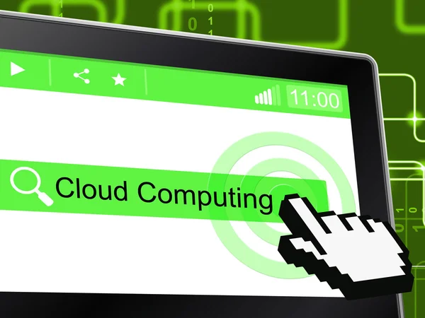 Cloud Computing Shows Network Server And Communication — Stock Photo, Image