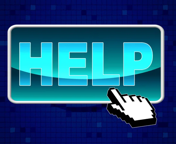 Help Button Means World Wide Web And Advice — Stock Photo, Image