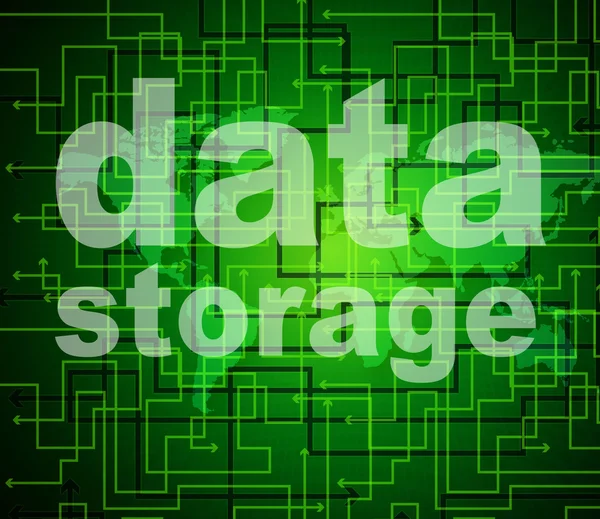 Data Storage Represents Bytes Technology And Filing — Stock Photo, Image