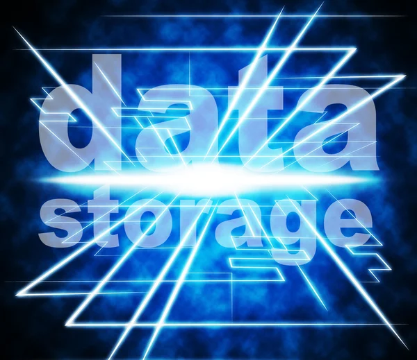 Data Storage Represents Knowledge Filing And Server — Stock Photo, Image