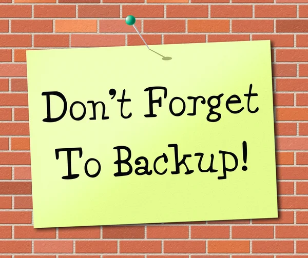 Backup Data Means Fact Storage And Facts — Stock Photo, Image