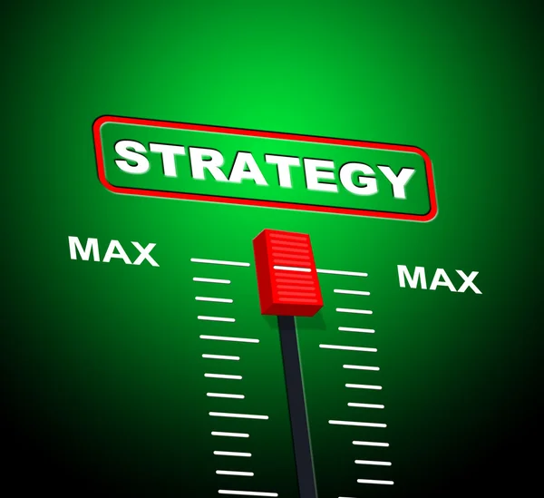 Strategy Max Means Upper Limit And Extreme — Stock Photo, Image