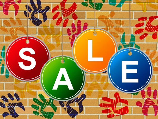 Sale Kids Represents Youngster Save And Offer — Stock Photo, Image