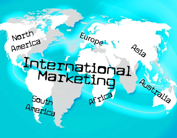 Internationales Marketing auf der ganzen Welt und Globalisierung — Stockfoto