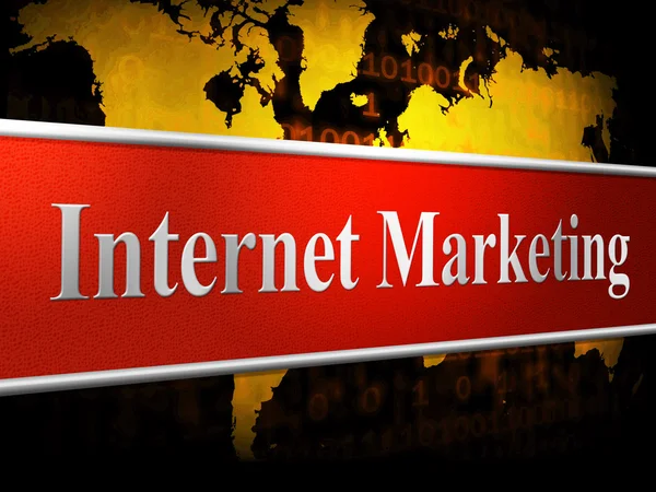 Marketing Internet Means World Wide Web And Promotions — Stock Photo, Image