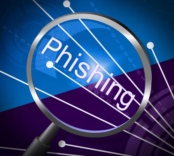 Phishing Fraud Represents Rip Off And Cheat — Stock Photo, Image