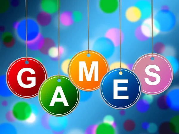 Games Play Represents Recreational Gaming And Entertainment — Stock Photo, Image