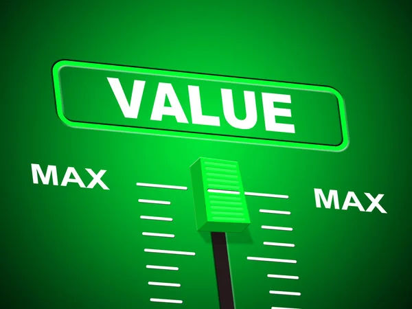 Value Max Indicates Upper Limit And Ceiling — Stock Photo, Image