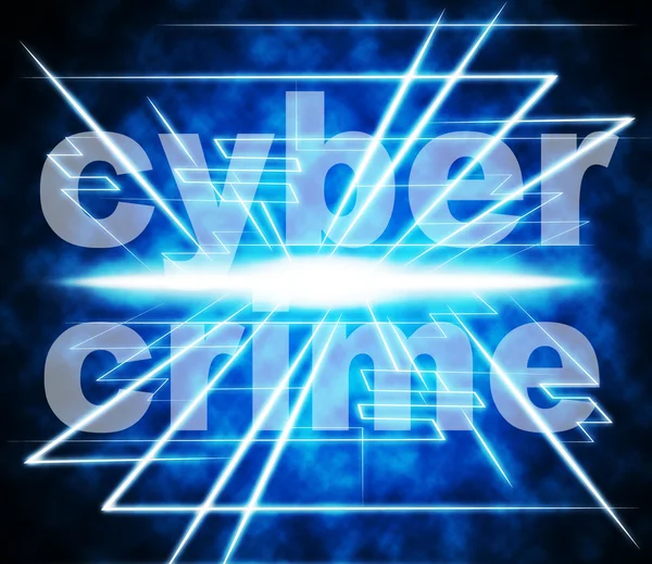 Crime cibernético indica World Wide Web e crime — Fotografia de Stock